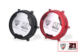 Carter trasparente con inserti in carbonio per frizioni ad olio Ducati Panigale - Troy Bayliss Limited Edition CNC Racing