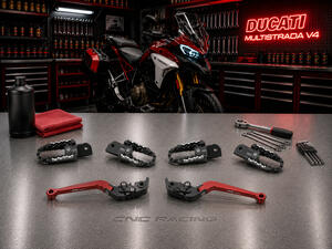 Ducati Multistrada V4 Ergonomics Kit – Comfort & Control CNC Racing