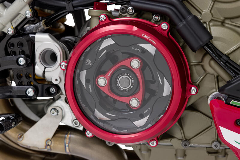Carter trasparente per frizioni a olio Ducati Streetfighter V4