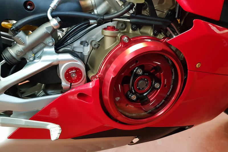Carter trasparente per frizioni a olio Ducati Panigale V4