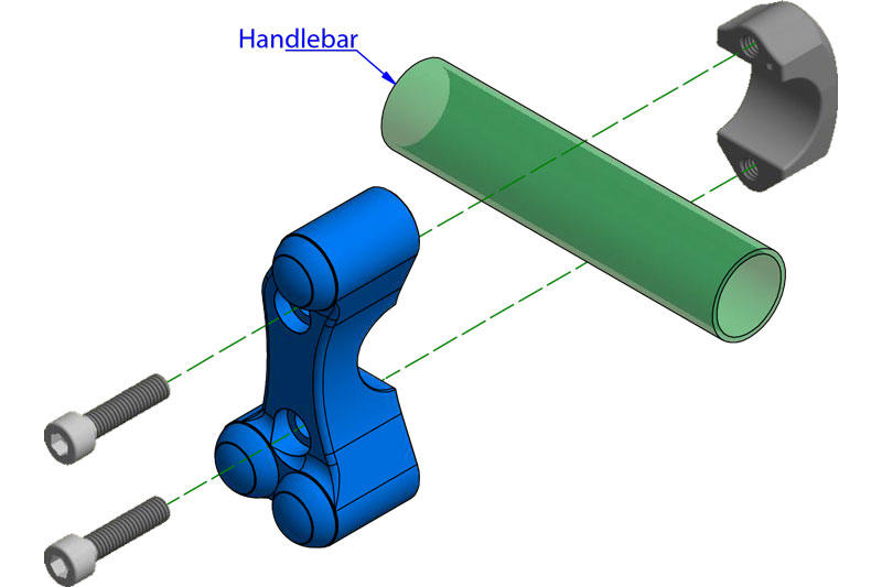 Cavallotto posteriore montaggio Pulsantiere destre