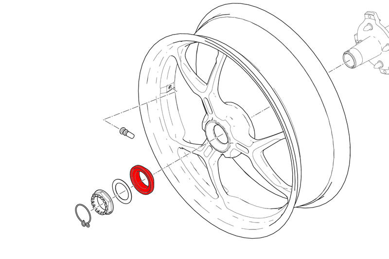 Distanziale conico per dado ruota posteriore Ducati