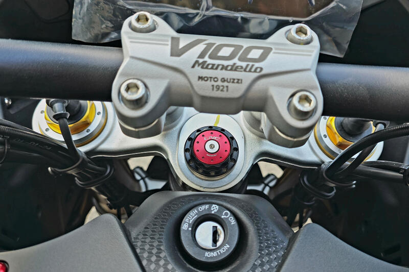 Steering stem top plate nut Moto Guzzi