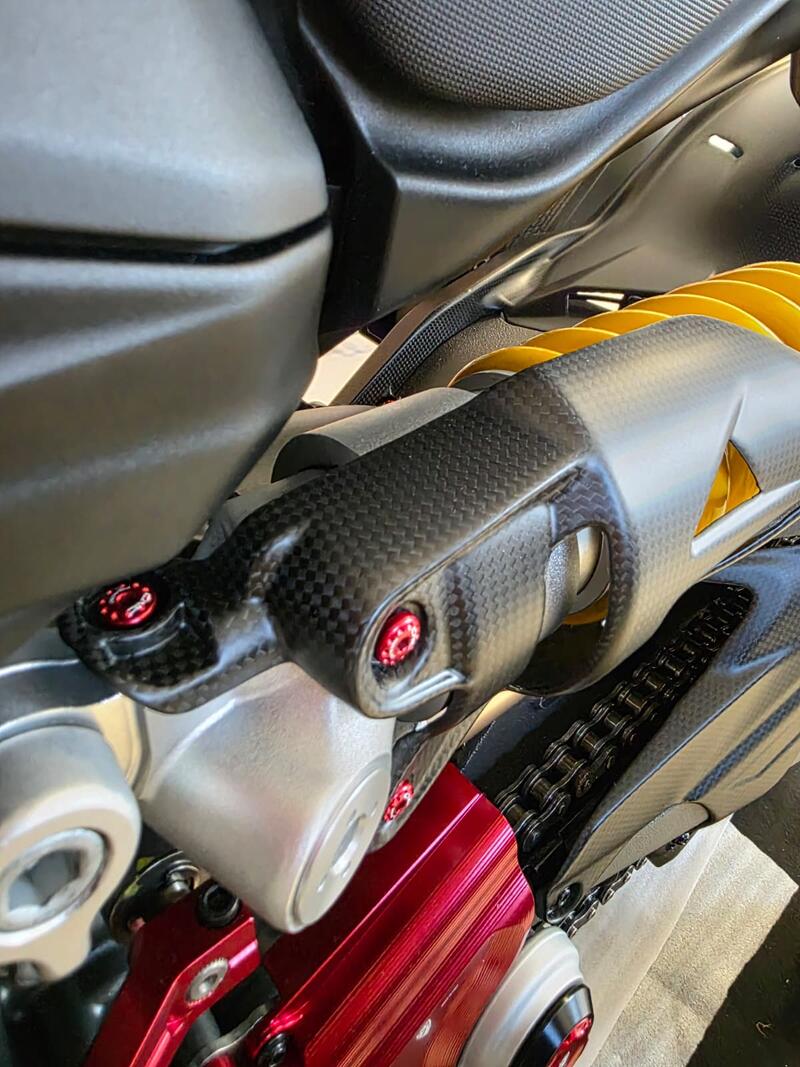 Protezione ammortizzatore posteriore in carbonio per Ducati Multistrada V2 MY2025