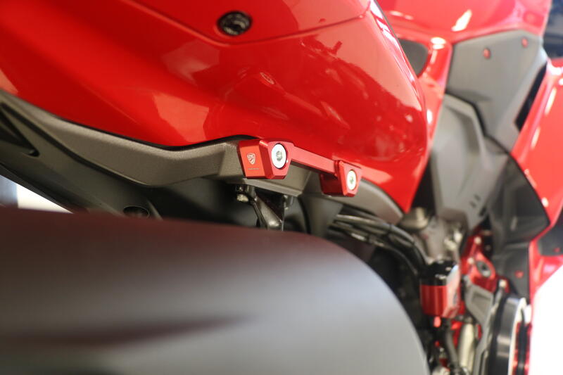 Hole Cover Plates & Tie-Down Strap Supports for Ducati Panigale V2 and Streetfighter V2 MY2025