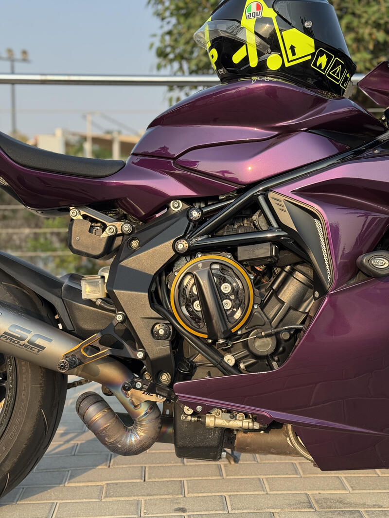 Carter frizione trasparente MV Agusta con comando a filo - Edizione Bicolore