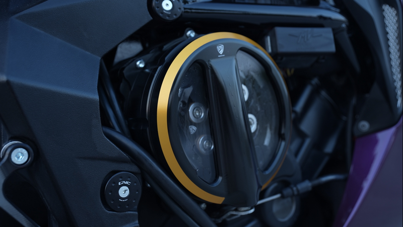 Carter frizione trasparente MV Agusta con comando a filo - Edizione Bicolore