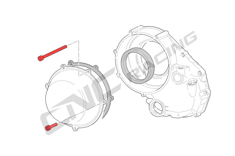 Kit Viti carter frizione a secco Ducati - Titanio