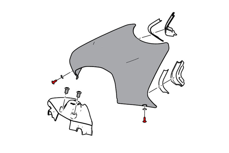 Kit viti cover batteria Ducati Panigale V4 MY2025