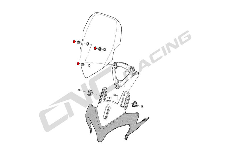Windshield screws Ducati Multistrada 1200 2010-2012