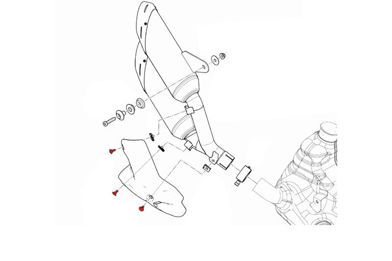 Kit viti paracalore silenziatori scarico