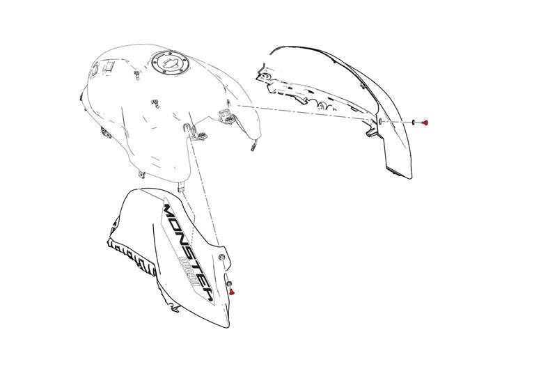 Kit Viti cover serbatoio Ducati Monster 937