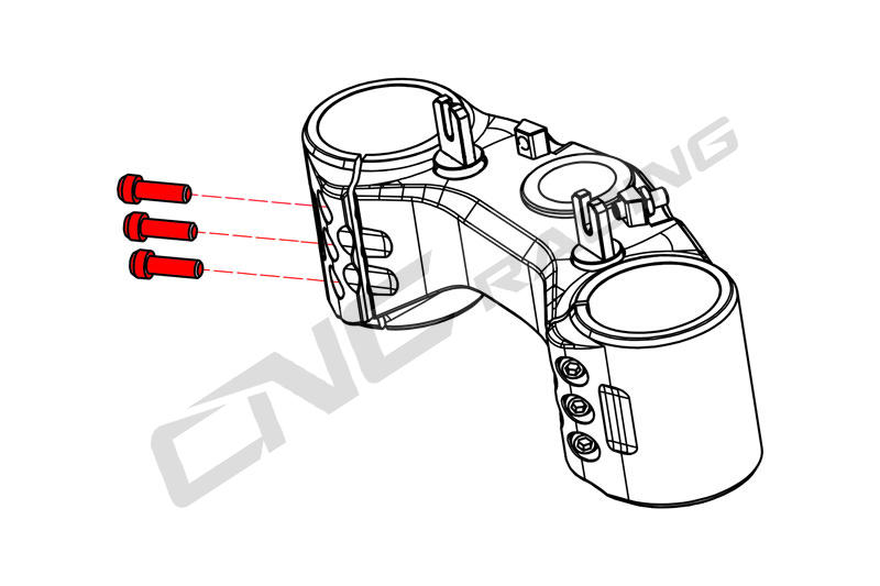 Kit viti piastra di sterzo inferiore - Titanio