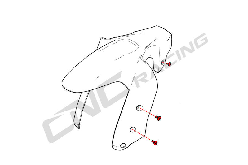 Kit viteria parafango anteriore Ducati Multistrada 950/1200 Enduro