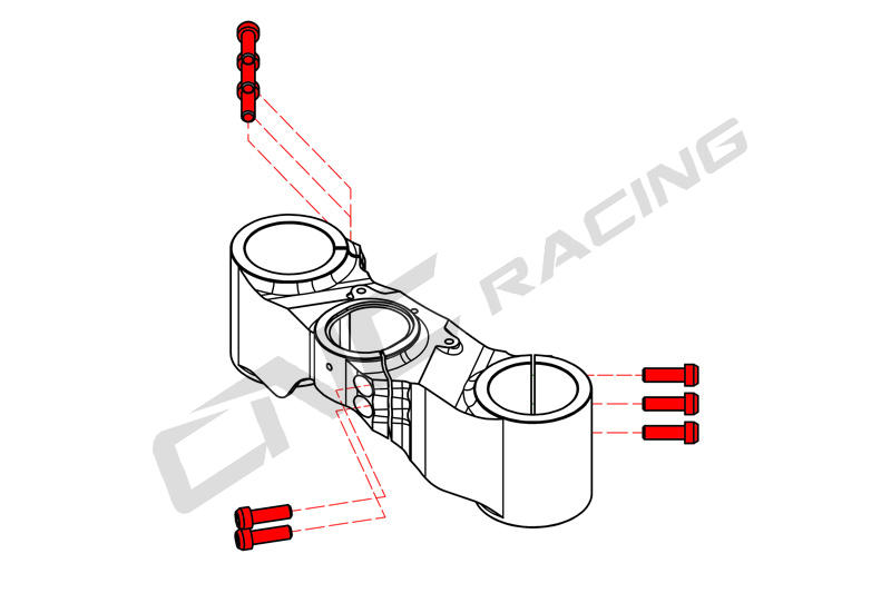 KIT VITI PIASTRA DI STERZO INFERIORE CNC RACING PER DUCATI 848/1098/1198