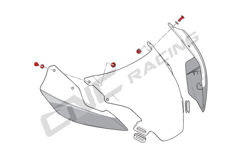Kit viti cupolino originale Ducati