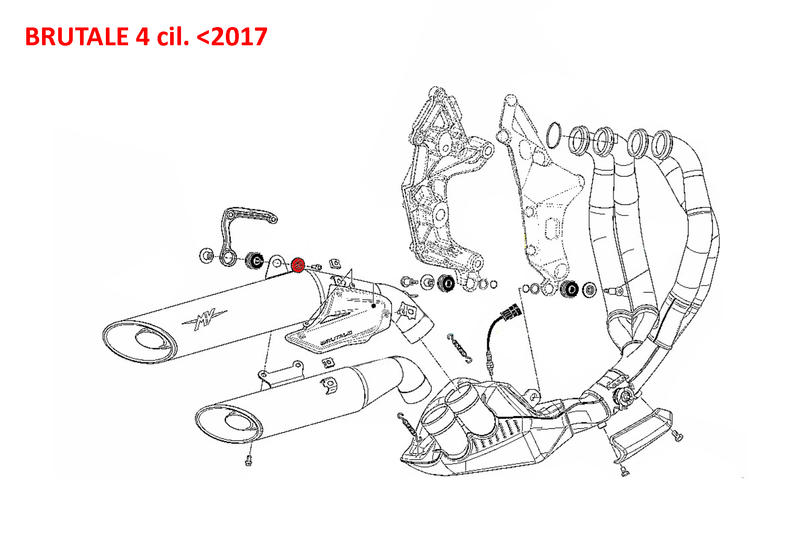 Boccola vite silenziatore di scarico MV Agusta