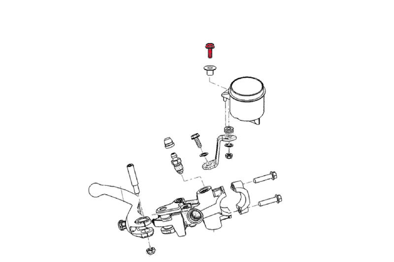 Kit viti - Serbatoio fluido freno anteriore Aprilia RS660
