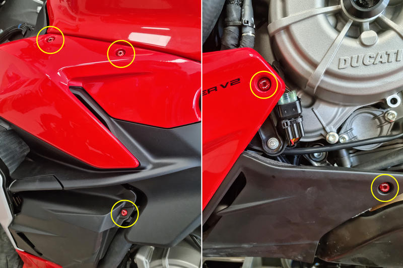 Screw kit side fairing Ducati Streetfighter V2