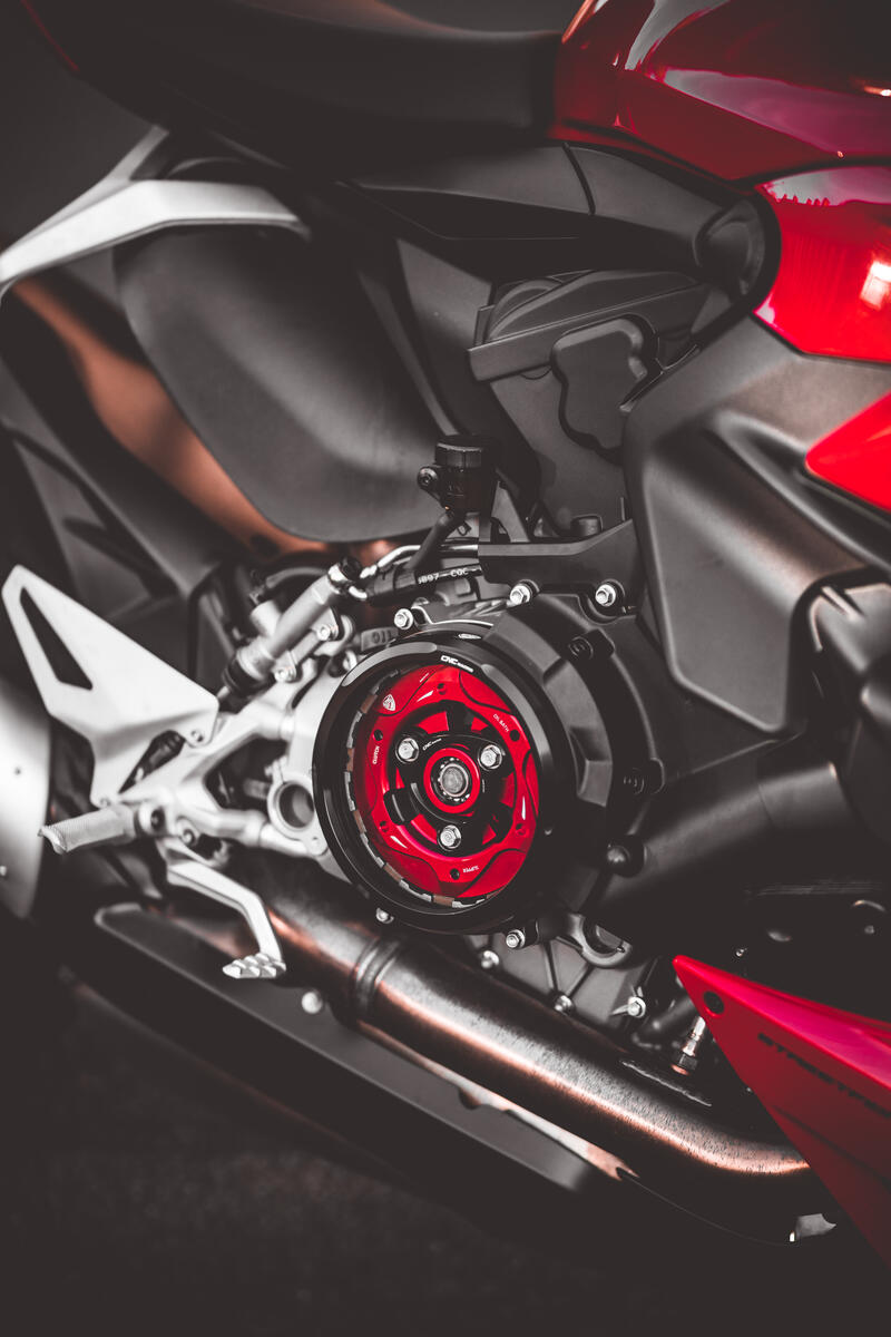 Carter trasparente per frizioni a olio Ducati Streetfighter V4