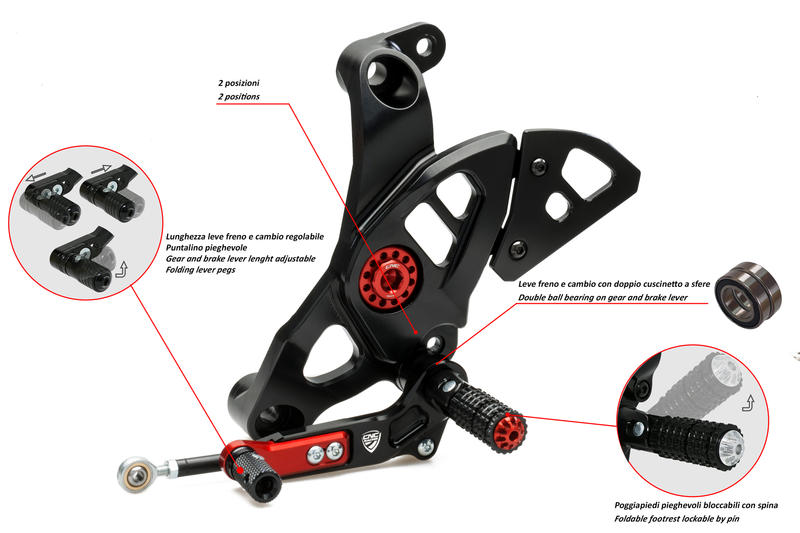 Pedane regolabili Ducati