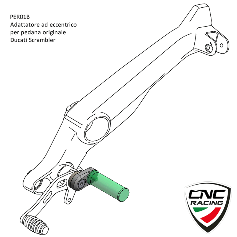 Kit supporto poggiapiedi regolabile ad eccentrico 24 posizioni - Ducati