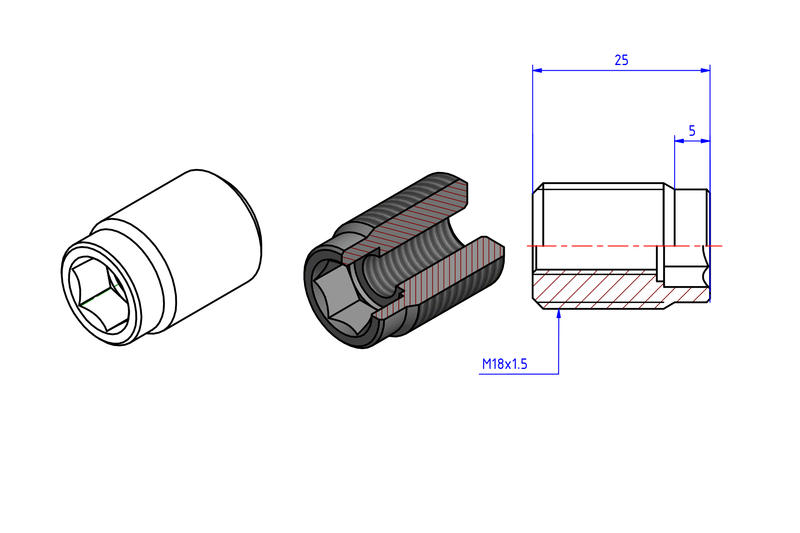 Adattatore per installare protezione leva freno e frizione.