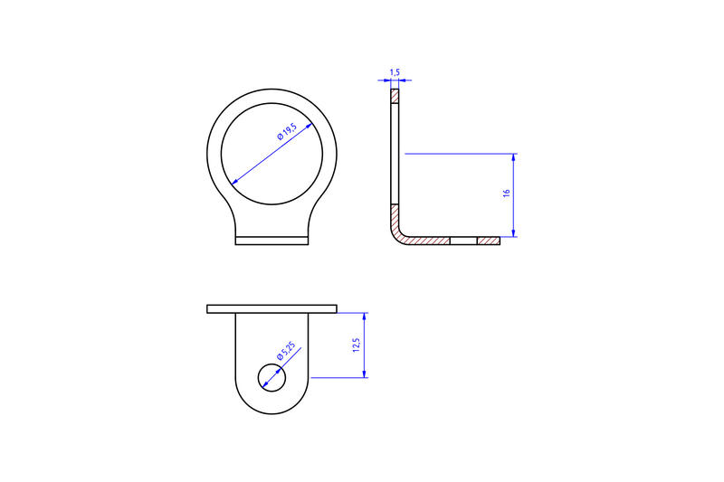 Staffa montaggio serbatoi fluido