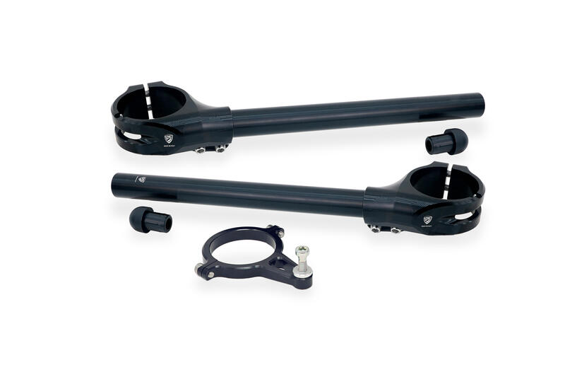 Kit semimanubri &Oslash; 53 mm - offset 26 mm con supporto ammortizzatore di sterzo per Ducati Panigale