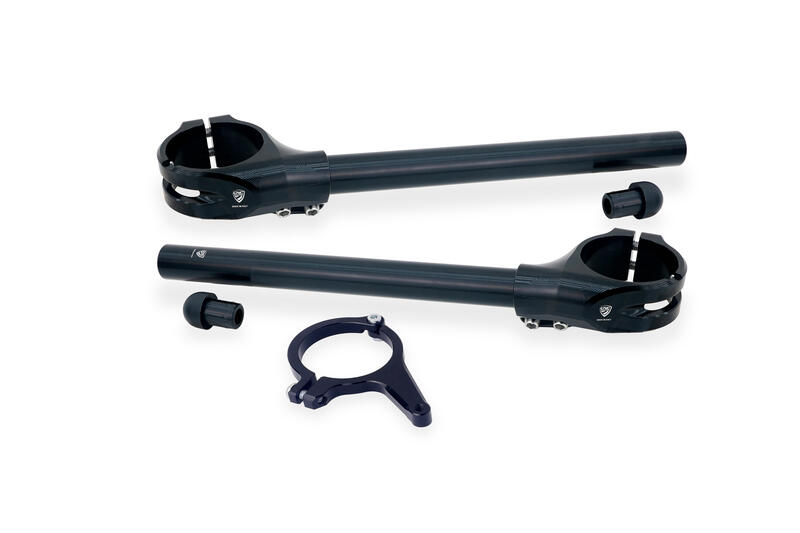 Kit semimanubri &Oslash; 53 mm - offset 26 mm con supporto ammortizzatore di sterzo per Ducati Panigale V4 MY2025