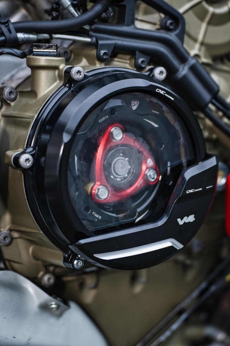 Carter trasparente per frizioni a olio Ducati Streetfighter V4