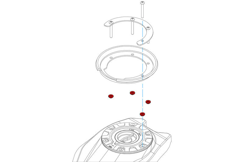 Tappo serbatoio carburante - Distanziali per flange Tank Lock