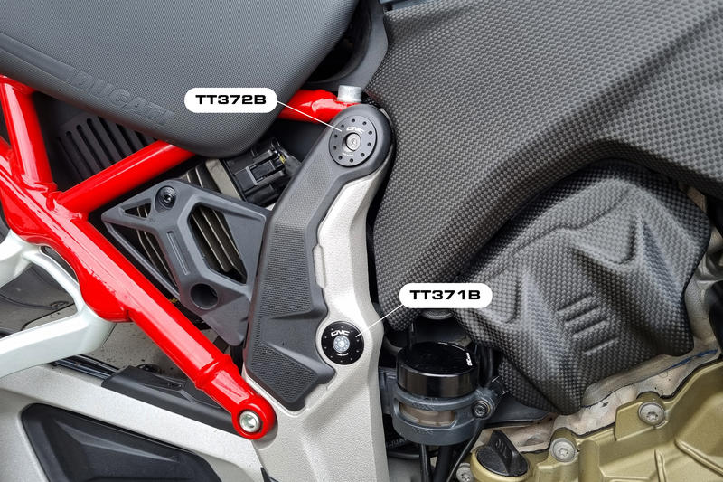 Tappi telaio Ducati Multistrada V4 - fori obliqui