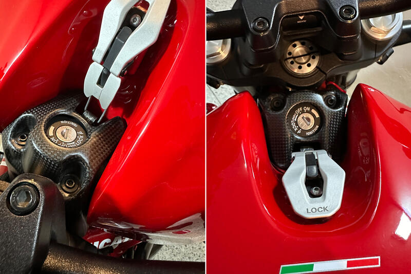 Cover commutatore a chiave Ducati Monster 797 821 1200 - Carbonio opaco