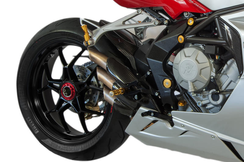 Protezione calore scarico carbonio MV Agusta