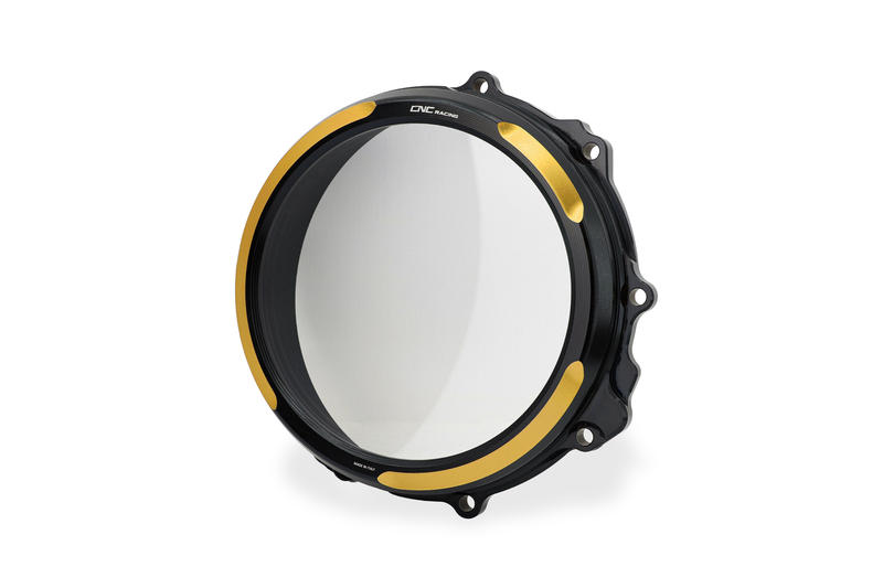 Carter frizione trasparente MV Agusta a comando idraulico - Edizione Bicolore Nero/Oro