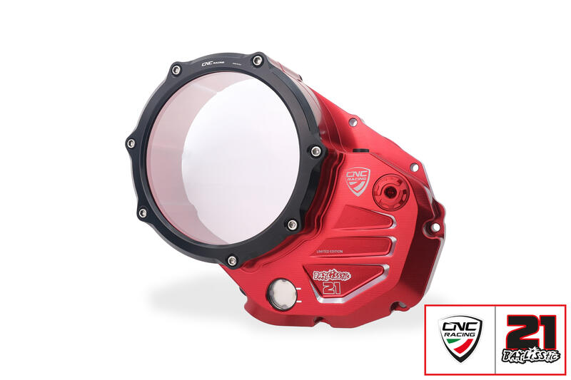 Clear cover oil bath clutch Ducati - Troy Bayliss Limited Edition Rosso/Nero