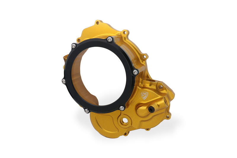 Clear cover oil bath clutch Ducati BICOLOR Oro/Nero