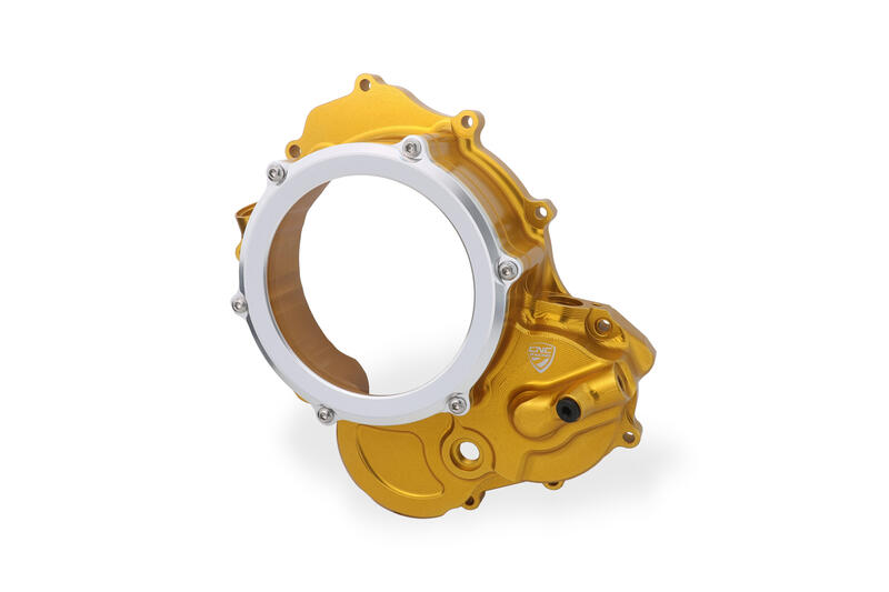 Clear cover oil bath clutch Ducati BICOLOR Oro/Argento
