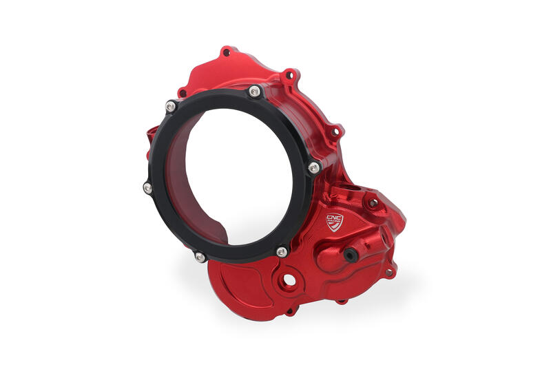 Clear cover oil bath clutch Ducati BICOLOR Rosso/Nero