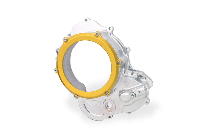 Clear cover oil bath clutch Ducati BICOLOR Argento/Oro