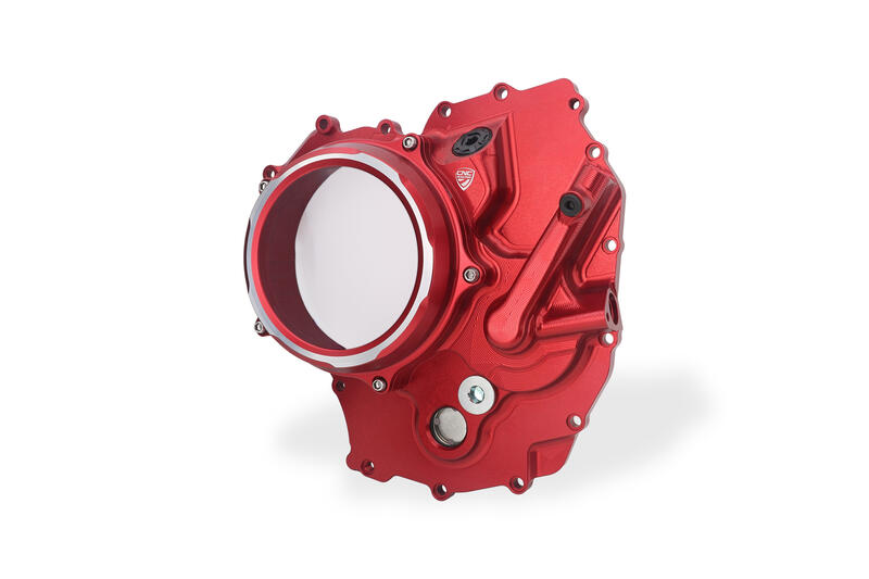 Carter trasparente per frizioni a olio per Ducati Multistrada V2 - Panigale V2 - Streetfighter V2  MY2025 Rosso/Rosso
