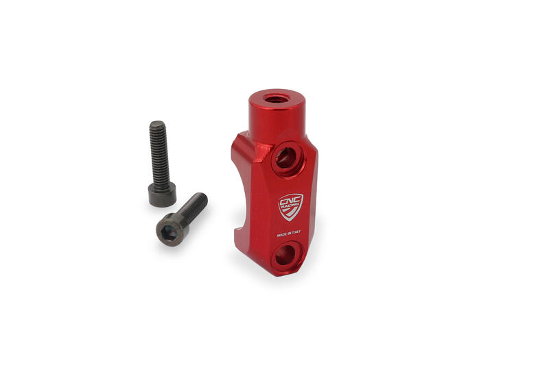 Brembo Master cylinder clamp with Mirror Mount thread M10 counter-clockwise Rosso
