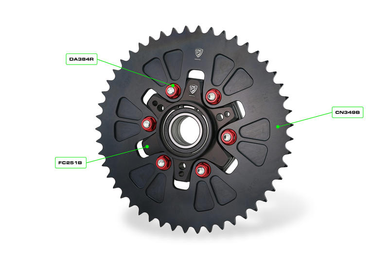 Flangia portacorona Ducati Nero