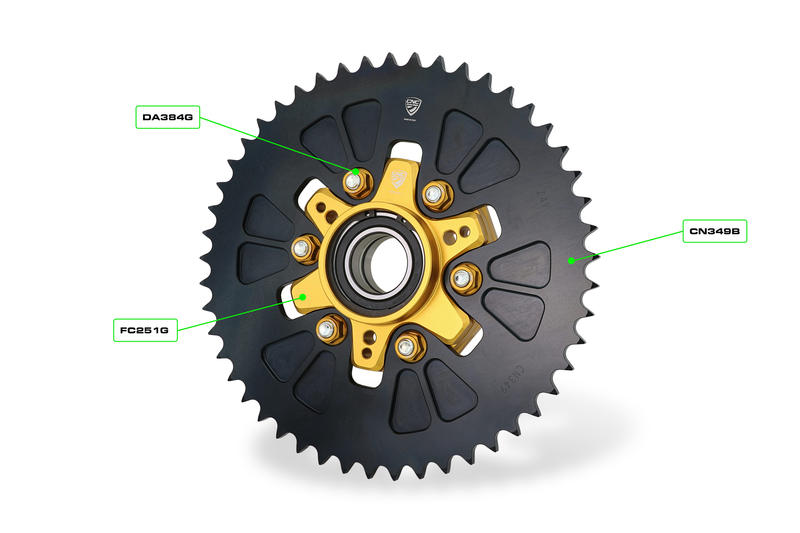 Flangia portacorona Ducati Oro