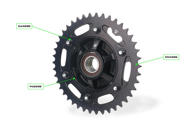Flangia Portacorona per Ducati Panigale V2 MY2025 e Streetfighter V2 MY2025 Nero