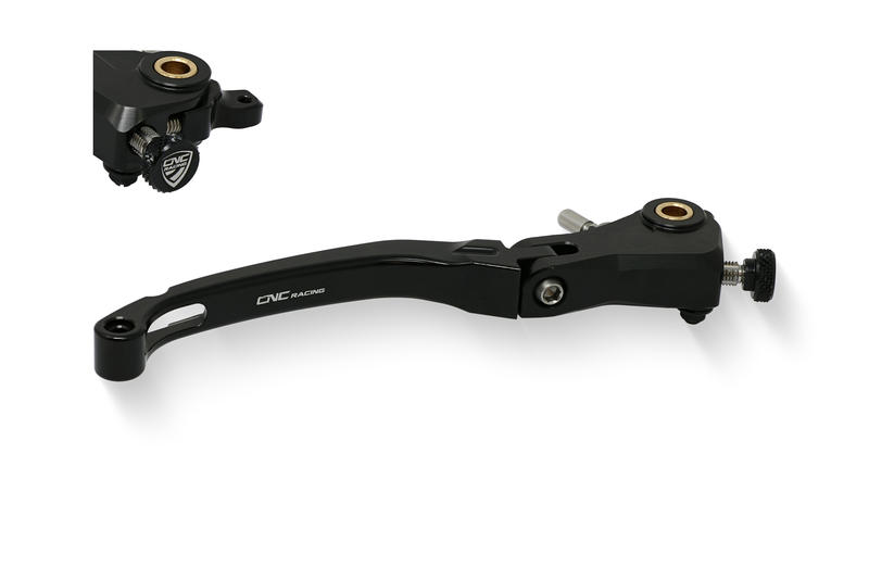 Leva freno Race - pieghevole Nero