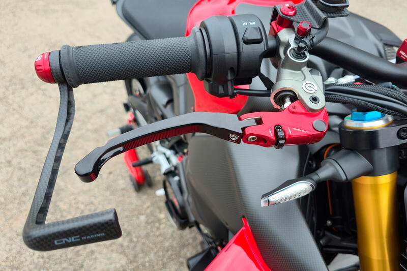 Brake lever RACE EVO Folding For Brembo Semi-Radil Master Cylinders Black/Red