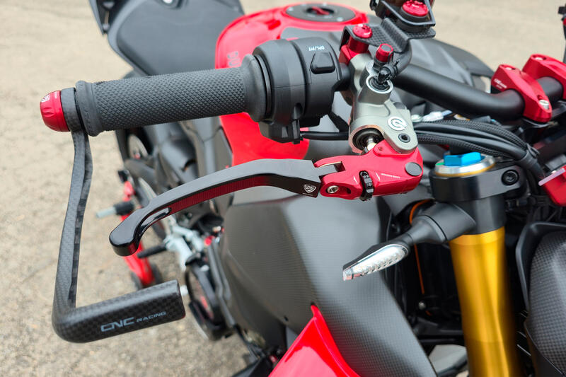 Brake lever RACE EVO Folding For Brembo Semi-Radil Master Cylinders Black/Red