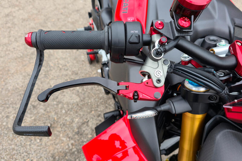 Brake lever RACE EVO Folding For Brembo Semi-Radil Master Cylinders Black/Red